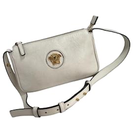 Versace Medusa Lederhandtasche - Creme