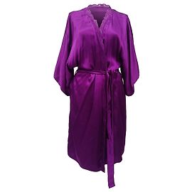 Stella Mc Cartney Clara Whispering Robe aus violettem Seidenstoff von Stella McCartney
