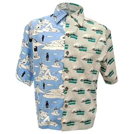 Camicia stampata Prada Double Match in cotone multicolore