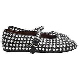 Bailarinas Alaïa Strass en cuero de cordero negro