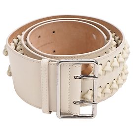 Geflochtenem Gürtel aus weißem Leder von Alexander McQueen