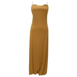 Vestido Maxi Sin Espalda Salvatore Ferragamo en Polietileno Marrón