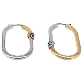 Orecchini a cerchio in metallo multicolore con teschio Alexander McQueen - Alexander Mcqueen