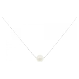 K10 White Gold Freshwater Pearl Necklace - Autre Marque