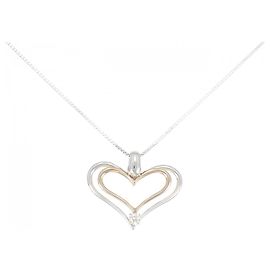 Autre Marque Collana in diamante in oro bianco e oro rosa Au750