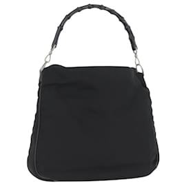 Gucci Vintage in nylon con manico in bambù