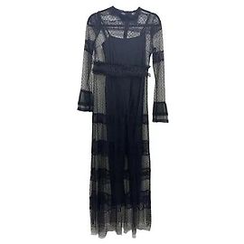 Balenciaga Conjunto de Mono Negro y Vestido Transparente