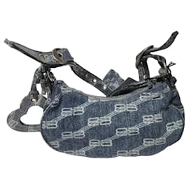 Balenciaga Le Cagole XS Schultertasche aus Denim