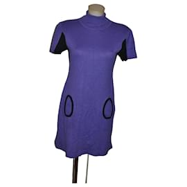 Twin Set Mini-Kleid in Lila und Schwarz