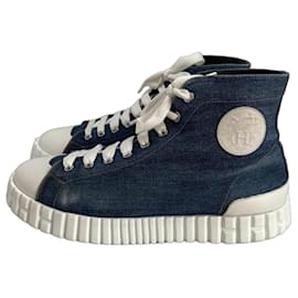 Hermès Climb Denim Sneaker Blau