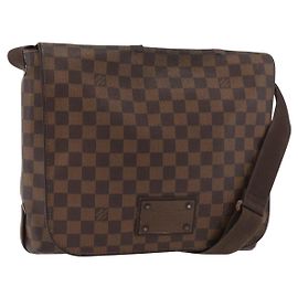 LOUIS VUITTON Damier Ebene Brooklyn MM Shoulder Bag N51211 LV Auth bs35045