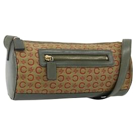 Borsa a Spalla in Tela Macadam C di CELINE Beige Oro Auth fm5324 - Céline