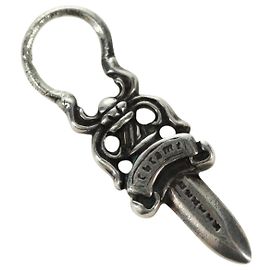 Chrome Hearts Dolch Charm Anhänger aus Ag925 Silber Auth 177359V