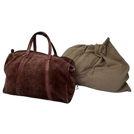 Borsa da viaggio weekender in suede Bottega Veneta vintage bordeaux