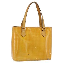LOUIS VUITTON Borsa a Mano Houston Monogram Vernis Grigio M91053 LV Auth bs34983