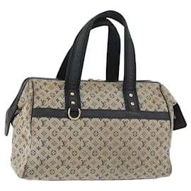 LOUIS VUITTON Monogram Mini Josephine GM Borsa a Mano Blu M92211 LV Auth 178684