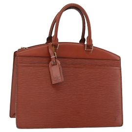 LOUIS VUITTON Bolso de Mano Epi Riviera Marrón M48183 LV Auth 177063