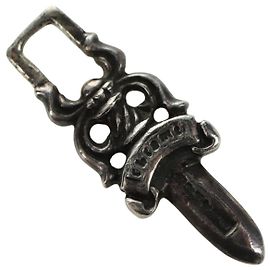 Pingente Charm Daga Chrome Hearts Top Ag925 Prata Auth 177360V