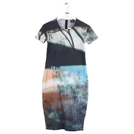 Alexander Mcqueen Blaues Kleid