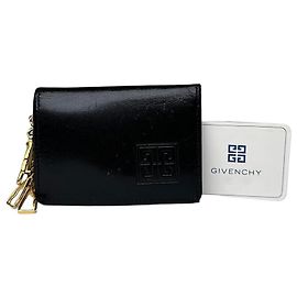 Vintage Givenchy 4G Logo Leather Key Holder Black