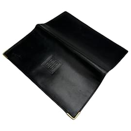 Langer Geldbeutel aus schwarzem Leder mit vintage 4G-Logo von Givenchy
