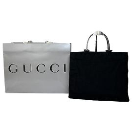 Borsa tote in nylon vintage Gucci nera