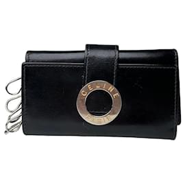 Vintage Celine Paris Leder-Schlüsselhalter Schwarz - Céline
