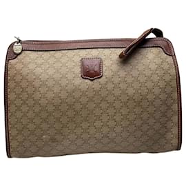 Céline Clutch Vintage Celine in Tela Macadam Beige