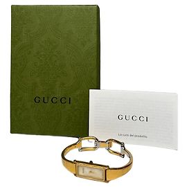 Damenarmbanduhr Vintage Gucci in Goldton Modell 1500L