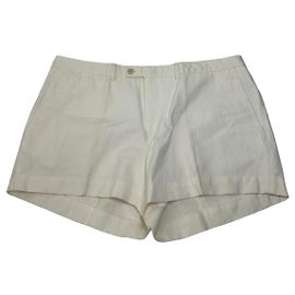 Vintage Gucci Baumwoll Shorts in Elfenbein
