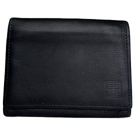 Vintage Givenchy 4G Logo Leather Bifold Wallet Navy