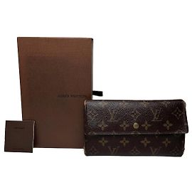 Vintage Louis Vuitton Monogram Canvas Long Wallet Brown