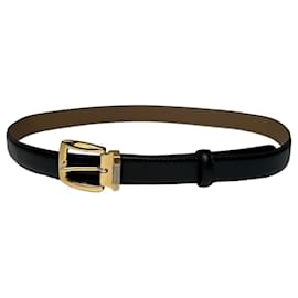 Cinturón de cuero vintage Givenchy negro 107,5 cm
