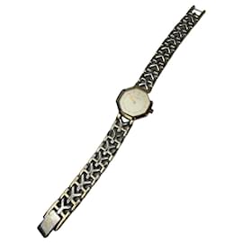 Montre pour femmes octogonale bicolore vintage Yves Saint Laurent