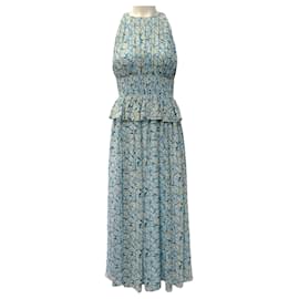 Abito Adeline Stampa Idalia in Seta Blu Ulla Johnson