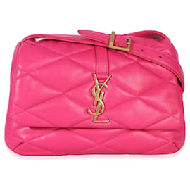 Borsa a Spalla Le 5 a 7 in Pelle di Agnello Trapuntata Rosa Diamante di Saint Laurent