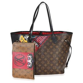 Borsa Neverfull MM in tela Monogram multicolore rossa Kabuki di Louis Vuitton