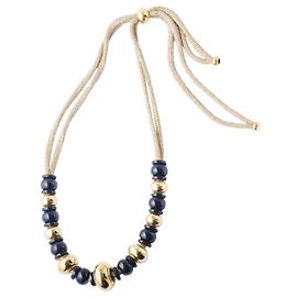 Aussagekette aus schwarzen Perlen und 18-karätigem Gelbgold von Missoni