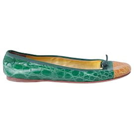 Ballerine in coccodrillo esotico Prada