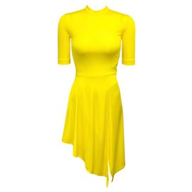 Stella Mc Cartney Vestido de jersey fluido amarillo brillante Stella McCartney