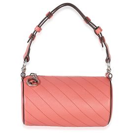 Borsa Barrel Mini Blondie in pelle di vitello trapuntata diagonale rosa Gucci