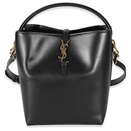Borsa a secchiello Le 37 in pelle di vitello nera lucida Saint Laurent