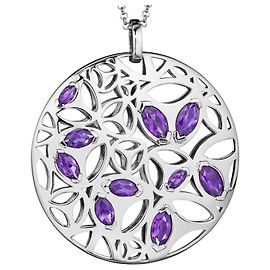 Autre Marque Nuovo collier in quarzo viola Di Modolo in rodio placcato, prezzo di vendita suggerito 1275