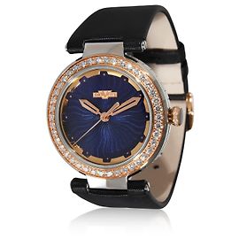 Unisex-Uhr DeWitt Blue Empire BEM.QZ.001-BLK aus 18kt Edelstahl/Roségold