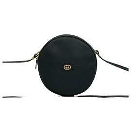 Bolsa/pochete de couro com logo GG vintage da Gucci