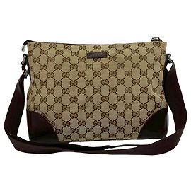 Borsa a Spalla in Tela GG e Pelle Gucci