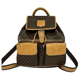 CELINE Vintage Macadam Blazon Triomphe Leather Backpack - Céline