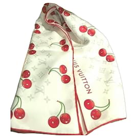 Louis Vuitton x Takashi Murakami Foulard Quadrato Monogram Ciliegia