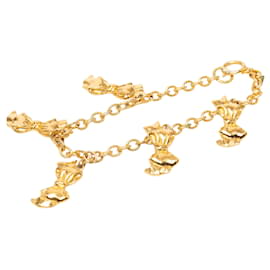 Collana con Charms a Fiocco Placcata Oro Chanel