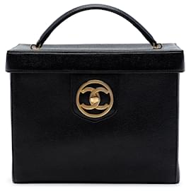 Borsa Vanity Turnlock Caviar Nera CC di Chanel